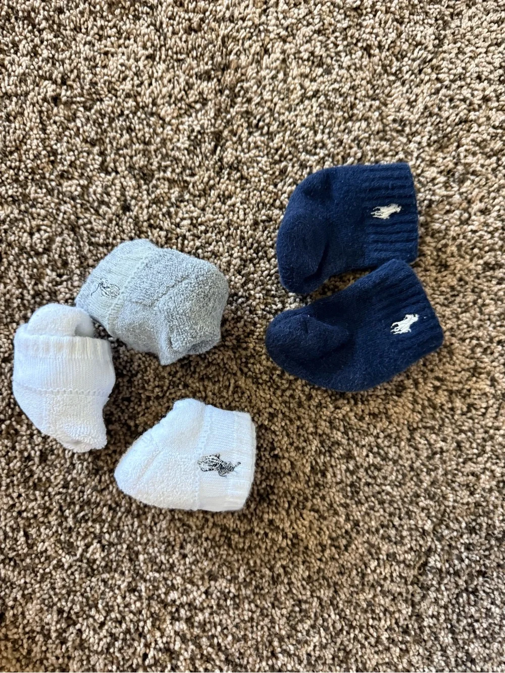 4 Newborn polo Ralph Lauren socks